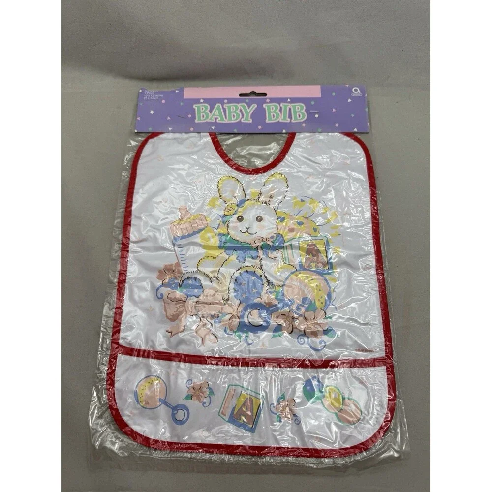 Vintage Amscan Bib Baby Bunny Toys